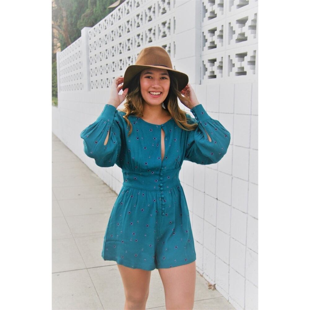 Free People Love Grows Floral Romper